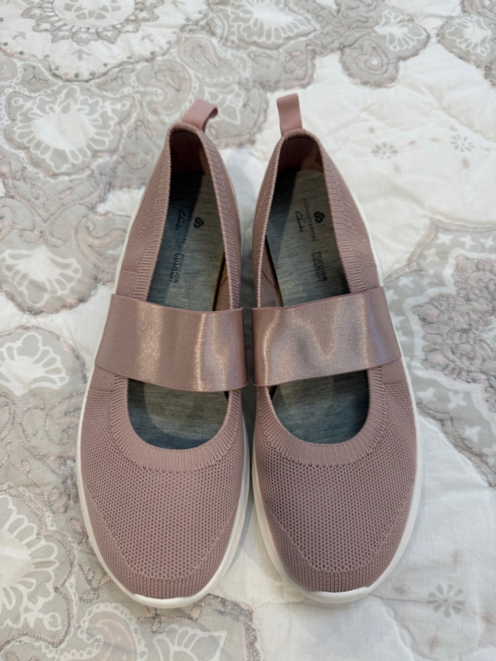 Clarks Women's Slip-On Mary Jane Sneakers in Dusty Rose